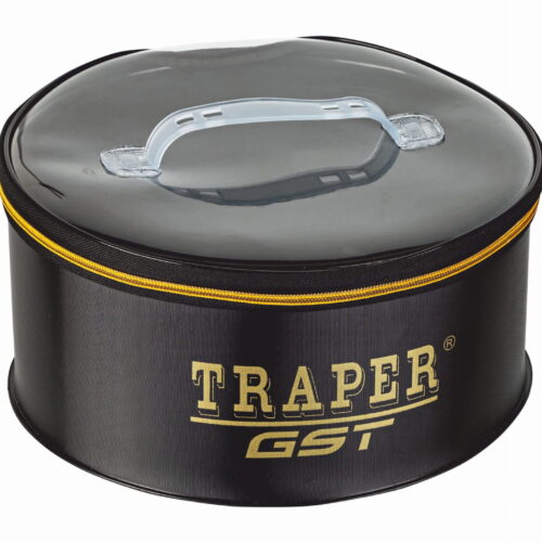 Pojemnik PCV z zamknięciem Traper GST – czarny Ø30×14 cm