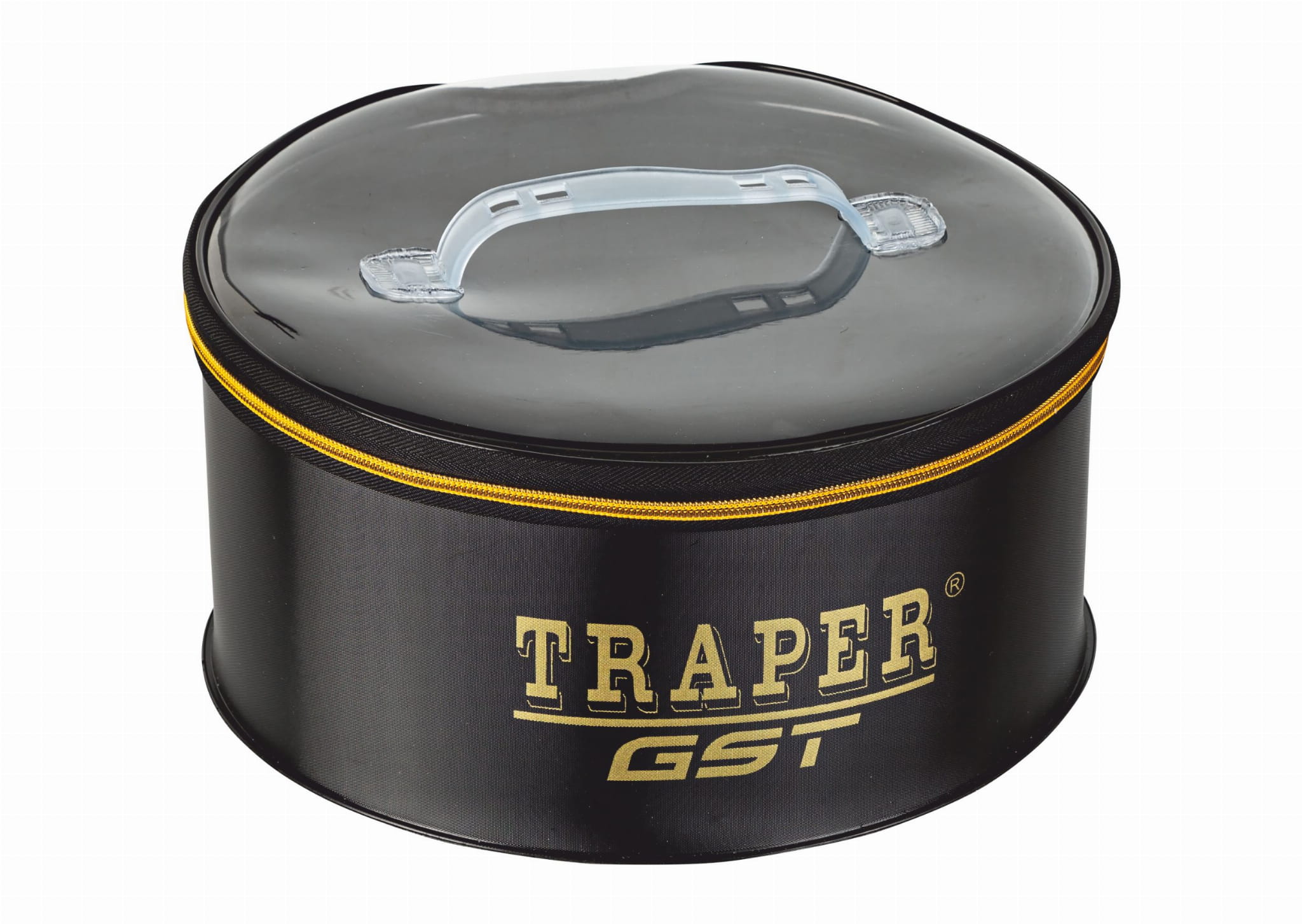 Pojemnik PCV z zamknięciem Traper GST – czarny Ø30×14 cm