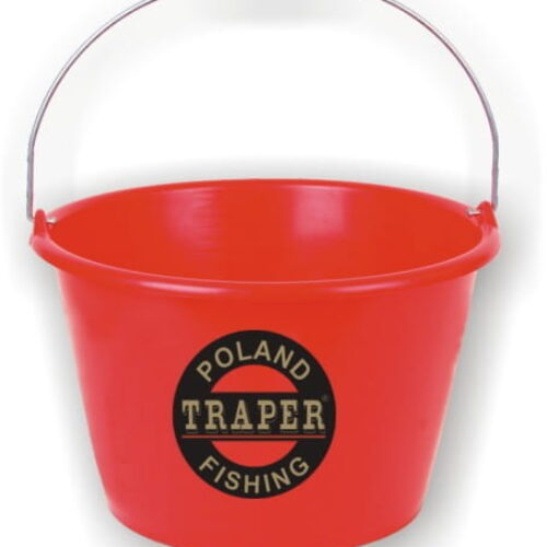 Wiadro do zanęty Traper – czerwone 17 l