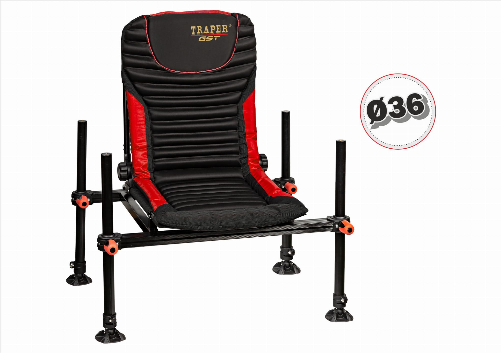 Fotel wędkarski Feeder GST PRO Red – Traper