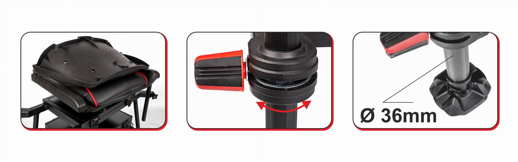 Kosz z platformą Traper Ultra Feeder D36 mm – obrotowe siedzisko - obrazek 3