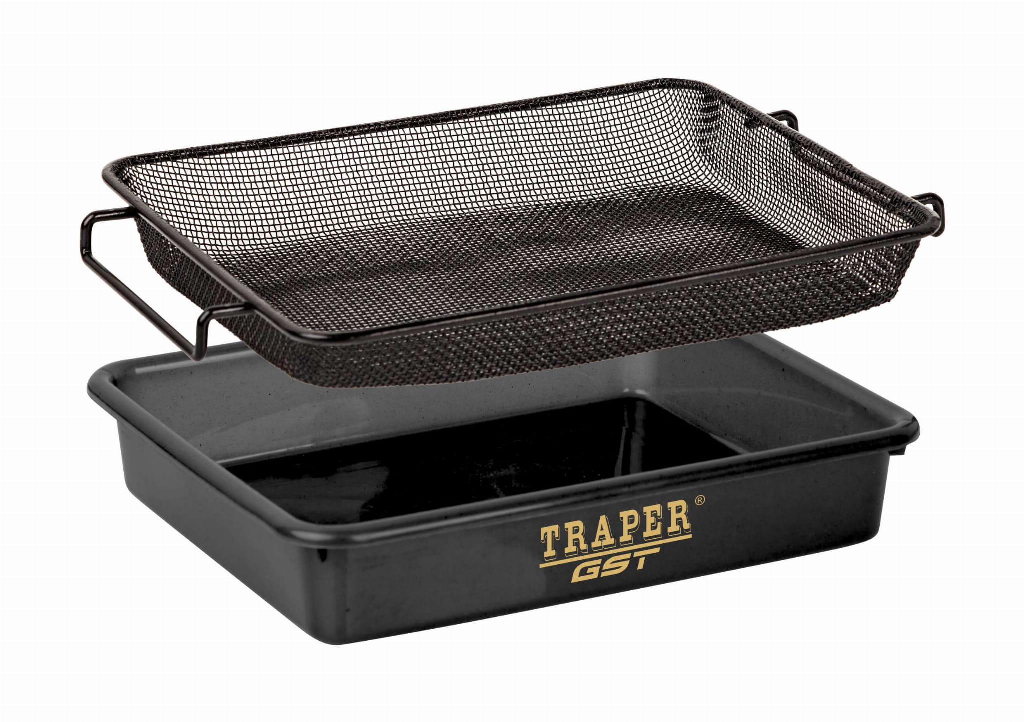 Kuweta Medium z sitem 2 mm Traper – czarna 31×26×7 cm