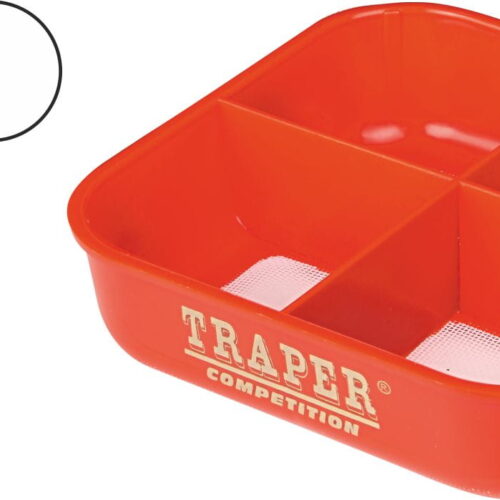Pudełko dzielone z sitkiem Traper – białe, 1mm, 0,75l