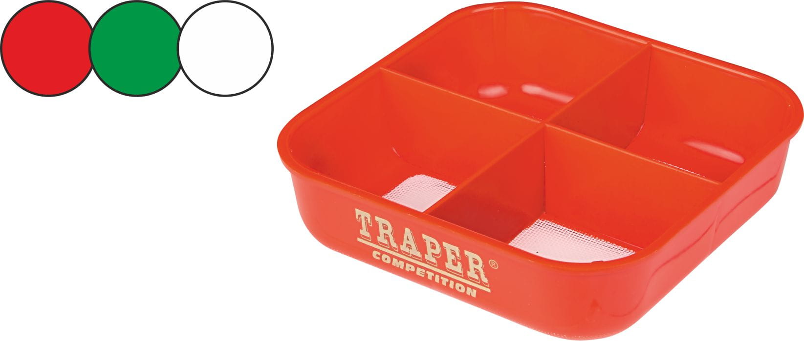 Pudełko dzielone z sitkiem Traper – białe, 1mm, 0,75l