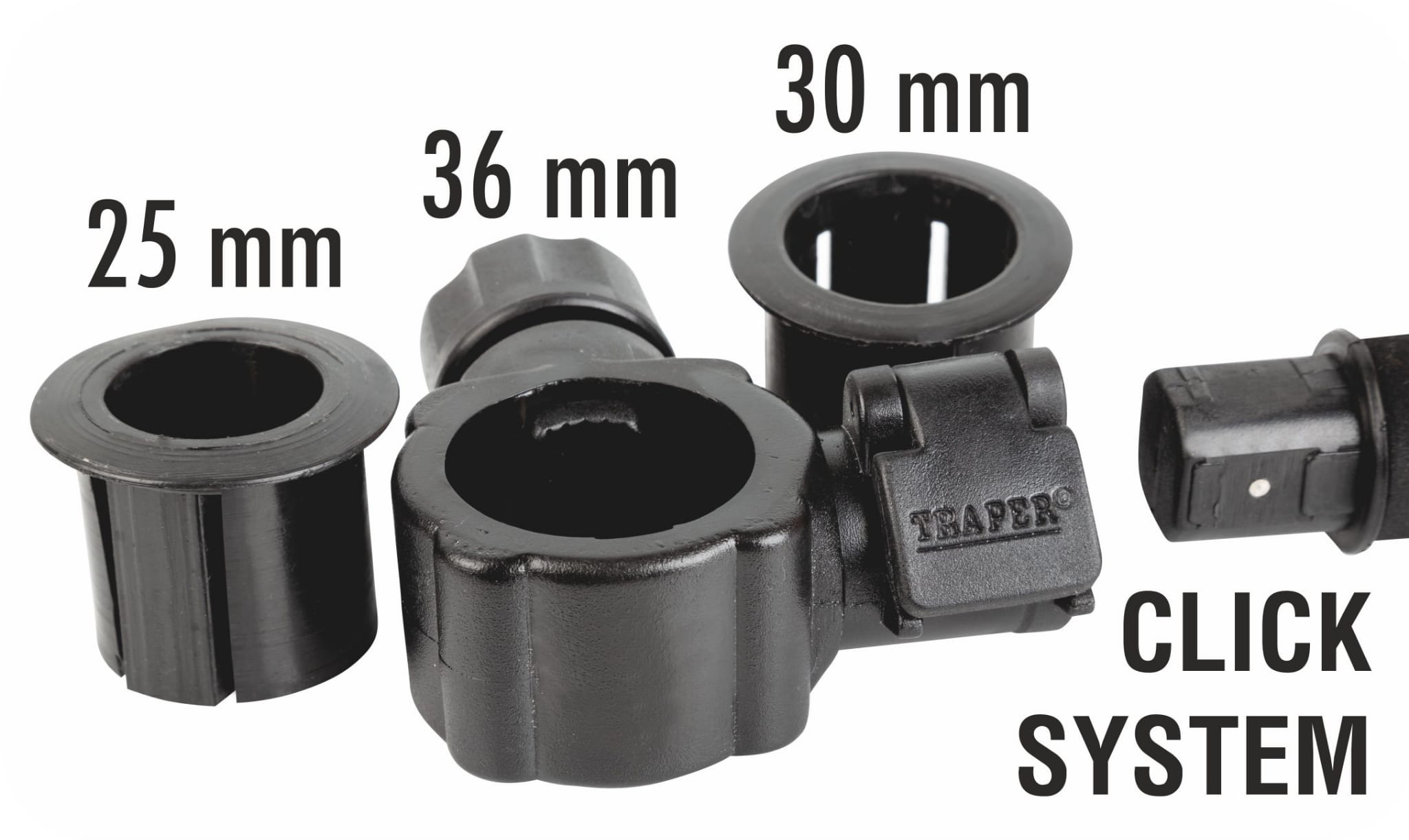 Uchwyt triple GST Click Carbo Red Traper – 40 cm D36/25 - obrazek 2
